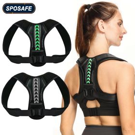 Adjustable Back Shoulder Posture Corrector Belt Clavicle Spine Support Reshape Your Body Home Office Sport Upper Back Neck Brace (Color: Grey, size: L -weight 70-100KG)