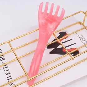 High-quality Natural Resin Facial Massage Comb Five-claw Head Massager Scraping Board Dial Meridian Skin Care (Color: pink)